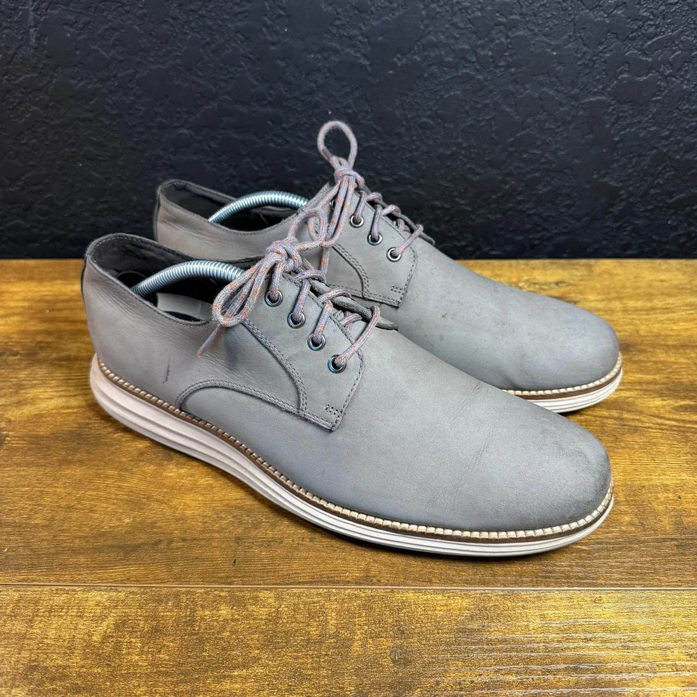 Cole Haan OriginalGrand C30307 Grey Leather Oxford Shoes Mens 10.5M